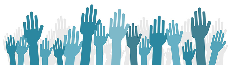 Questions and answers raised hands